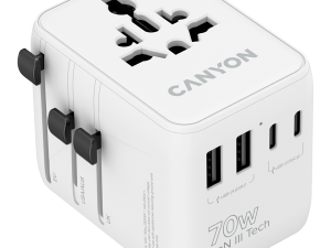 CANYON Travel Adapter OnTour 70 EU/UK/US/AUS 70W White