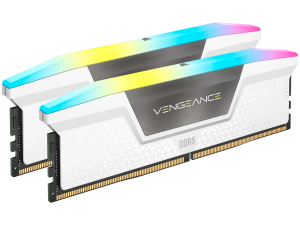 CORSAIR VENGEANCE RGB DDR5 32GB (2 x 16GB) DDR5 6000 CL36-44-44-96 1.40V Intel XMP & AMD EXPO - White