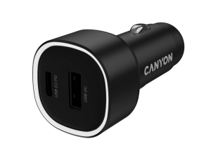 CANYON car charger OnDrive 85 PD 85W USB-A+USB-C Black