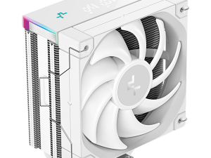 DeepCool AK400 DIGITAL PRO WH, CPU Air Cooler, 1x120mm FT12 SE PWM Fan, Digital Display, ARGB, Core Touch Technology 2.0, 4 Heatpipes, White, LGA1851/1700/1200/115x, AMD AM5/AM4, 126x97x159 mm(LxWxH), 3Y, R-AK400-WHAPMN-G