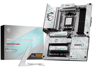 MSI B850 GAMING PLUS WIFI PZ, ATX, Socket AM5, Back Connectors, 4x DDR5 Dual Channel DDR5 up to 8200(OC)MHz, 4x PCIe x16 slot, 3x M.2 slot, 4x USB 2.0, 1x USB 5Gbps, 1x USB 10Gbps, 2x USB 10Gbps Type-C, DP, 7.1 HD Audio, 5G LAN, WiFI 7, BT, 3Y
