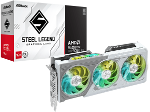 ASROCK Video Card AMD Radeon RX 9060 XT Steel Legend OC 16GB GDDR6 128-bit HDMI 2x DP