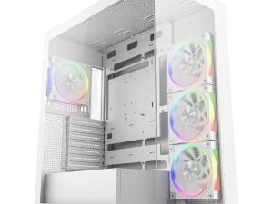 DeepCool CG580 4F WH V2, Mid Tower, Mini-ITX/Micro-ATX/ATX, Rear Connector support, 2xUSB3.0, 1x Type-C Gen2, 1xAudio, 3x120mm ARGB Reverse Fans, 1x120mm ARGB Fan, Tempered Glass, Mesh Panel, White, R-CG580-WHADA4-G-2, 2Y