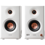 Edifier MR5 Active Studio Monitors (Tri-amped), BT V6.0, Balanced XLR, Balanced TRS, RCA and AUX, with headphone output, 5-inch woofers, 3.75-inch mid-range drivers, and 1-inch silk dome tweeters, 110W (RMS), Room Acoustic Compensation, White