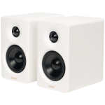 Edifier M60 Bookshelf Speakers, Bluetooth V5.3 (Hi-Res & Hi-Res Wireless), USB-C and 3.5 mm AUX inputs, 1-inch silk-dome tweeters  3-inch long-throw aluminum diaphragm mid-low drivers, 66 W (RMS), touch panel controls, White