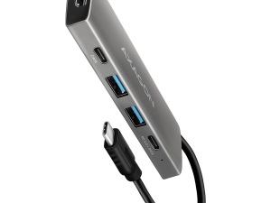 AXAGON HMC-5G21 2x USB-A + 2x USB-C + HDMI 4K/30Hz, USB-C 3.2 Gen 2 10Gbps hub, PD 60W, 13cm USB-C cable