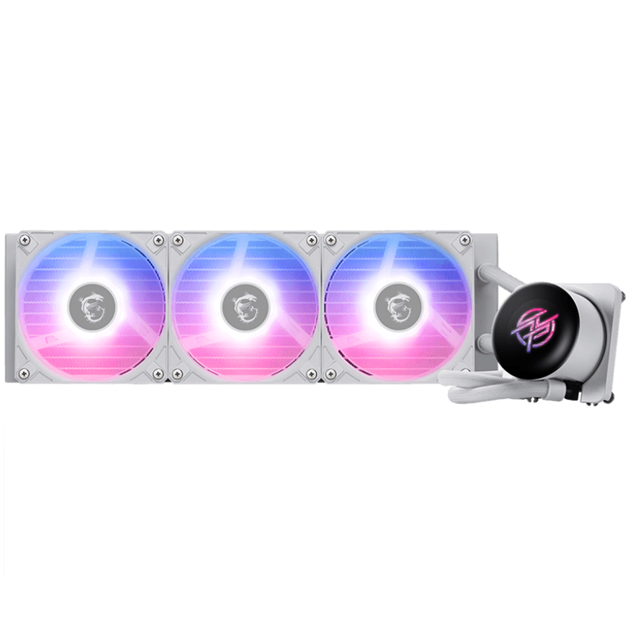 MSI MPG CORELIQUID P13 360 WHITE, 3x120mm Pre-installed CycloBlade 9 ARGB Daisy Chain Fans, 2.1-inch LCD screen, Copper Base, UNI BRACKET, Intel LGA 1700/1851, AMD AM5/AM4, 5Y Warranty