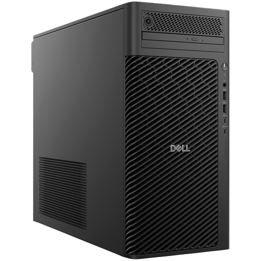 Dell Pro Max Tower T2 (FCT2250), Intel Core Ultra 7 265 (20C, 20T, 30MB cache, up to 5.3GHz), 32GB (2x16GB) DDR5, 1TB M.2 SSD, NVIDIA RTX A1000 Graphics, BG KBD, Mouse, Ubuntu, 3Y ProSupport