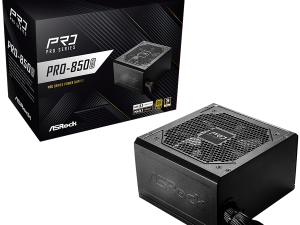 Asrock PRO-850G, 850W, 80 Plus GOLD, Non Modular PSU, 1x EPS 12V CPU(4+4pin), 2x PCIe (6+2pin), 2x 4-pin connectors, 4x SATA, OCP, SCP, OVP, UVP, OTP, OPP protections, 120 mm Fan, ATX 3.1, 3Y warranty
