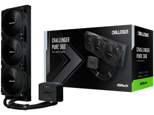 Asrock Challenger Pure 360, AiO liquid cooler, 360 mm radiator, AM5, AM4, LGA1851, LGA1700, 90-ACLA36-BDKGA6, 6Y