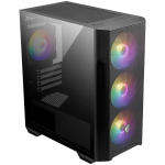 MSI MAG FORGE M100R, M-ATX Tower, M-ATX/ M-ITX, 1x USB 3.2 Gen 1 Type-A, 2x USB 2.0 Type-A, 1x Audio, 1x Mic, Power Button, 4x 120mm ARGB Fans, LED Button, ARGB Control Board, Mesh Panel, Tempered Glass