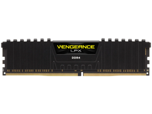CORSAIR DDR4, 3200MHz 16GB 1x16GB Dimm, Unbuffered, Dual Rank, 16-20-20-38, XMP 2.0, Vengeance LPX black Heatspreader, Black PCB, 1.35V