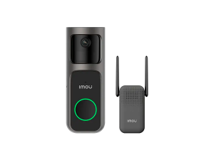 Imou 3MP Wi-Fi Doorbell 2S Kit, 2K QHD, 5000mAh rechargable battery, 125 wide-angle view, night vision 5m, Mic and Speaker, 8x Digital Zoom, PIR Motion / AI Human Detection, USB-C, Chime works as Wi-Fi extender, Weatherproof