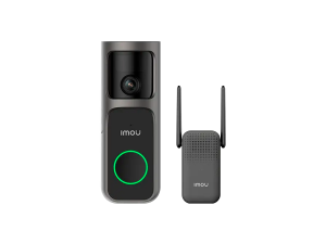 Imou 4MP Wi-Fi Doorbell 3 Kit, QHD, 5000mAh rechargable battery, 180 wide-angle view, night vision 5m, Mic and Speaker, 8x Digital Zoom, PIR Motion / AI Human Detection, USB-C, Chime works as Wi-Fi extender, Weatherproof
