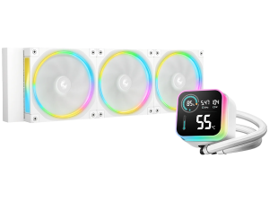 DeepCool LQ360 ULTRA ARGB WH, 360mm CPU Liquid Cooler, 3x120mm FL12 ARGB Fans, LED Screen, Anti-Leak Technology, White, LGA1851/1700/1200/115x, AMD AM5/AM4, 5Y, R-LQ360-WHASMC-G-1