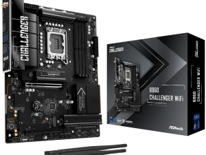 ASROCK MB Desktop B860 Challenger Wi-fi, S.1851, 4x DDR5, 1x PCIe 5.0 x16, 1x PCIe 4.0 x4, 1x Blazing M.2, 2x Hyper M.2, 4x SATA 3, 2x USB-C, 7x USB 3.2, 6x USB 2.0, 1x RJ-45 2.5GB Lan, 802.11be Wi-Fi 6E + Bluetooth 5.4, ATX