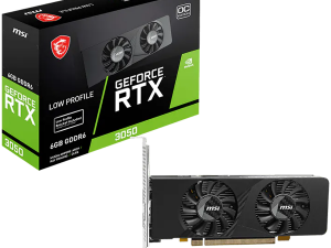 MSI Video Card Nvidia GeForce RTX 3050 LP E 6G OC, 2x HDMI, 1x DP, DUAL FAN, ATX