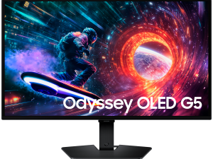 Monitor OLED Samsung Odyssey G5 LS27FG500SUXEN 27", 2560x1440, QHD, 180Hz, QD-OLED, HDR10, 16:9, 1,000,000:1, 200 cd/m2, 0.03ms, 178/178, Pantone Validated, HDMI, DP, Flicker-free, Tilt, Height Adjust, 2Y