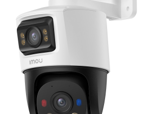 Imou Dual-Lens PoE Outdoor Smart IP PTZ Camera, 5MP+5MP, 3.6mm 76H, 0-260 Pan, 0-25 Tilt, IR up to 30m, H.265, 15 fps, 8x digital zoom, Motion detection, crossing line, Mic and Speaker, micro SD up to 512GB, 1x RJ45, PoE DC 12V, 1A