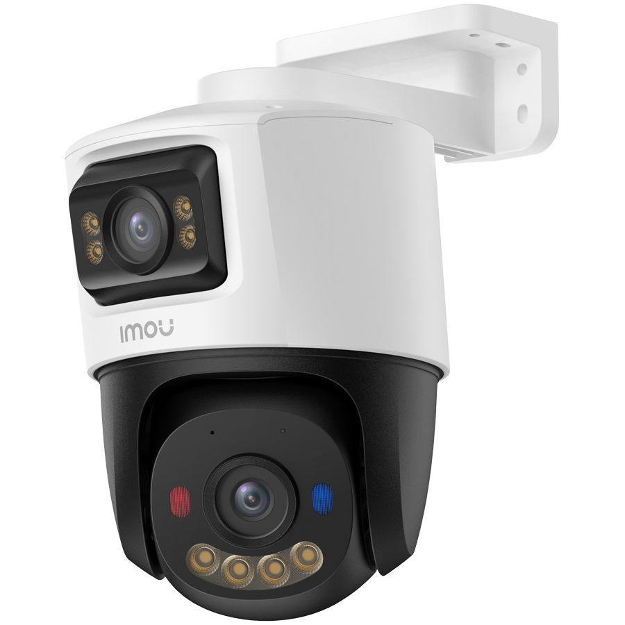 Imou Dual-Lens PoE Outdoor Smart IP PTZ Camera, 5MP+5MP, 3.6mm 76H, 0-260 Pan, 0-25 Tilt, IR up to 30m, H.265, 15 fps, 8x digital zoom, Motion detection, crossing line, Mic and Speaker, micro SD up to 512GB, 1x RJ45, PoE DC 12V, 1A