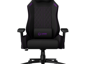 LORGAR CHA41, Ergonomic Gaming Chair Advanced, premium anti-stain fabric, Black/purple