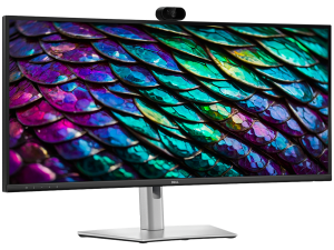 Monitor DELL P3426WEB Curved (3800R) 34", 3440x1440 WQHD 100Hz, IPS Antiglare, 21:9, 1500:1, 350 cd/m2, 8ms/5ms, 178/178, DP, HDMI, 2xUSB-C (90W+15W), USB-B, 3xUSB-A, RJ-45, Speakers, Cam + Mic, Tilt, Swivel, Slant, Height Adjust, 3Y