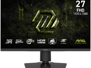 MSI MAG 272PF X24 Gaming Monitor, 27" 240Hz, FHD (1920x1080) 16:9, Rapid IPS, 0.5ms, 300nits, 1000:1, 178/178, AMD FreeSync Premium, HDR Ready, Adjustable stand, Speakers, 1x DP, 2x HDMI, 1x Headphone out, 3Y Warranty