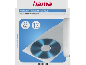 HAMA Предпазни пликове за CD/DVD, 50 бр, прозрачни