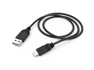 Кабел HAMA USB-A мъжко - USB-C мъжко за зареждане на SONY PS5, 0.75 m, Черен