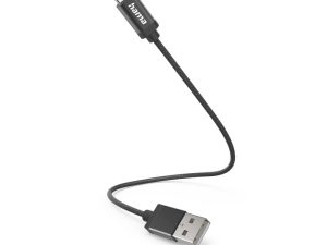 HAMA Кабел за зареждане, USB-C -USB A, 0.2м, черен
