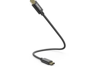 HAMA Кабел за зареждане, USB-C -USB-C, 0.2м, черен
