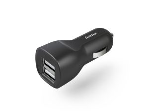 HAMA Зарядно за кола, 2x USB-A, 12 W, 201636