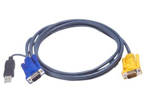 KVM кабел ATEN, PC HDB & USB към 3in1 SPHD(Keyboard/Mouse/Video), Вграден PS/2 към USB конвертор, 1.8 м
