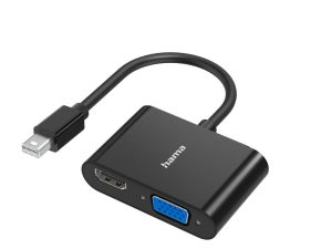HAMA Видео адаптер 2 в 1, Mini Displayport - VGA & HDMI, Ultra-HD 4K