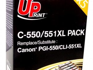 Комплект мастилници UPRINT -CANON PGI-550 + CLI-551BK/C/M/Y XL, 1x25ml+4x15ml