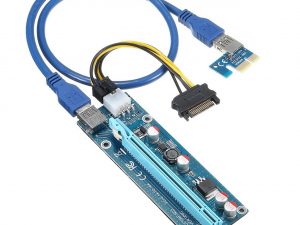 Конвертор Estillo Riser Card 6 Pin, PCI-Е x 1 към PCI-Е x16, USB 3.0