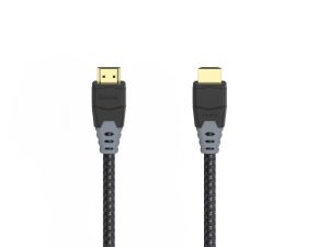 Кабел HAMA High Speed, HDMI мъжко - HDMI мъжко, 8K, 48GB/s, Ethernet , 1.5 м, Позл. конектори, Черен