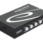 Превключвател Delock Ръчен, 4 x USB 2.0 порта, Черен
