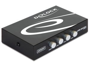 Превключвател Delock Ръчен, 4 x USB 2.0 порта, Черен