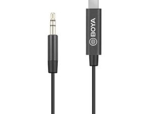 Адаптер BOYA 3.5mm TRS мъжки към USB-C мъжки, 20cm