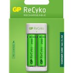 Зарядно GP BATTERIES E211 + 2 * 2100mAh AA, За 2 броя, NiMH