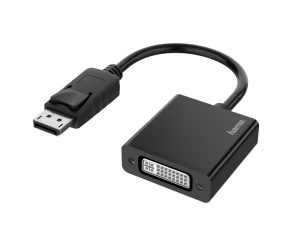 Адаптер HAMA  DisplayPort мъжко - DVI женско, Ultra-HD 4K, Essential, Черен