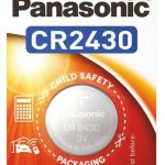 Бутонна батерия литиева PANASONIC CR2430, 3V,  1 бр. в блистер, цена за 1 бр.