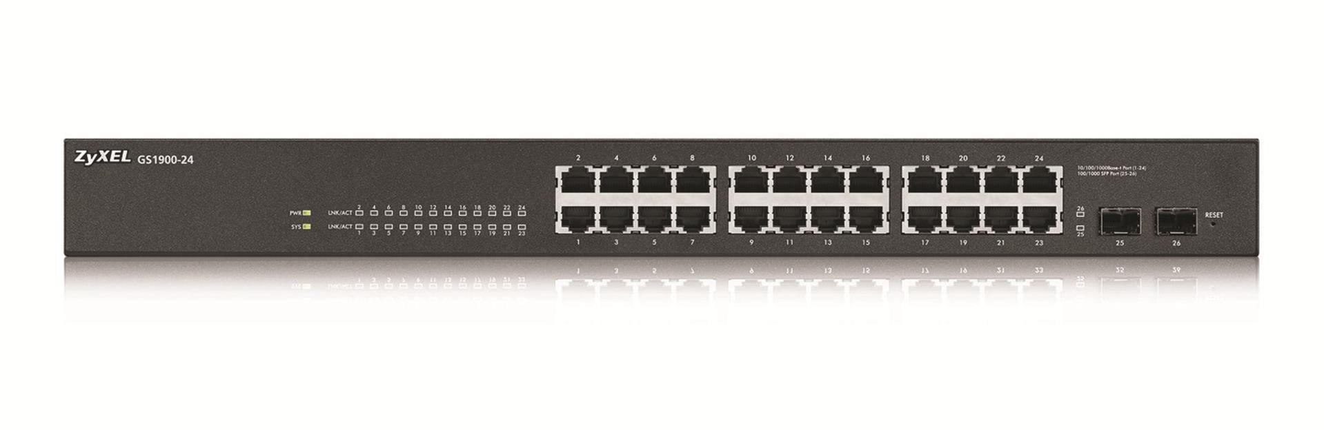 Суич ZYXEL GS1900-24, 24 портов управляем, Gigabit, Монтаж в шкаф - Image 2