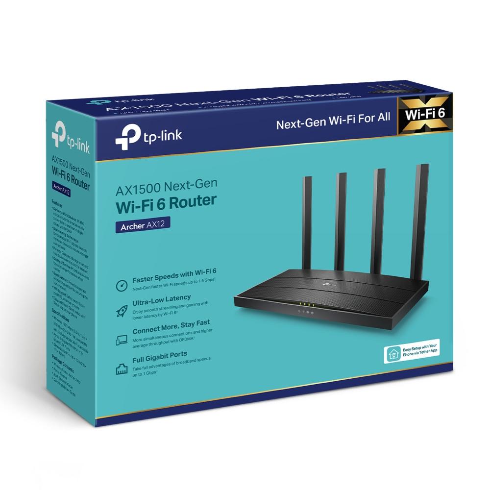 Безжичен рутер TP-Link Archer AX12 AX1500, WiFi 6 - Image 4