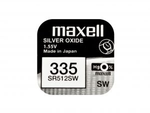 Бутонна батерия сребърна MAXELL SR512 SW /335  1.55V