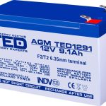 Оловна батерия TED ELECTRIC, AGM, 12V, 9Ah , 151/ 65/ 94 mm, Терминал2