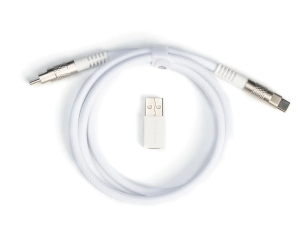 Кабел за клавиатура Keychron Double-Sleeved Geek - White