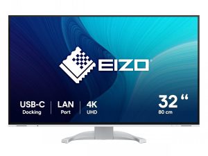 Монитор EIZO FlexScan EV3240X - 32" inch 4K IPS, HDMI, DisplayPort, USB-C, Бял
