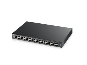Суич ZYXEL XGS2210-52, 48 портов Gigabit, управляем L3, 4xSFP за монтаж в шкаф